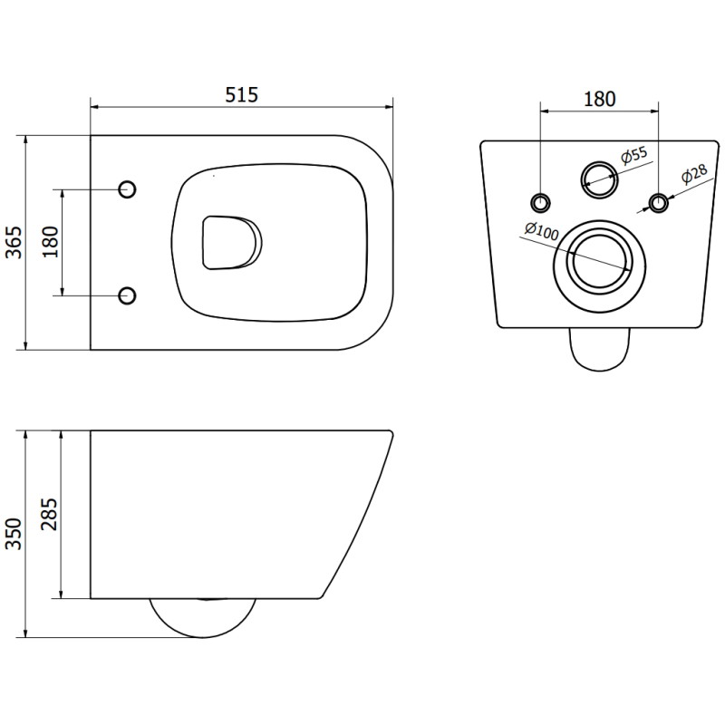 Mexen Madox miska wc Rimless z deską wolnoopadającą slim, duroplast, czarna mat - 30154070