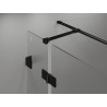 Mexen Lunar T kabina prysznicowa uchylna prawa 75 x 120 cm, transparent, czarna - 834T-075-120-70-00-P