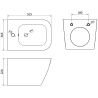 Mexen Madox bidet wiszący, szary ciemny mat - 35155161