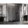 Mexen Lunar T kabina prysznicowa uchylna prawa 85 x 120 cm, transparent, czarna - 834T-085-120-70-00-P