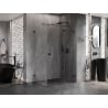 Mexen Lunar T kabina prysznicowa uchylna prawa 85 x 120 cm, transparent, czarna - 834T-085-120-70-00-P