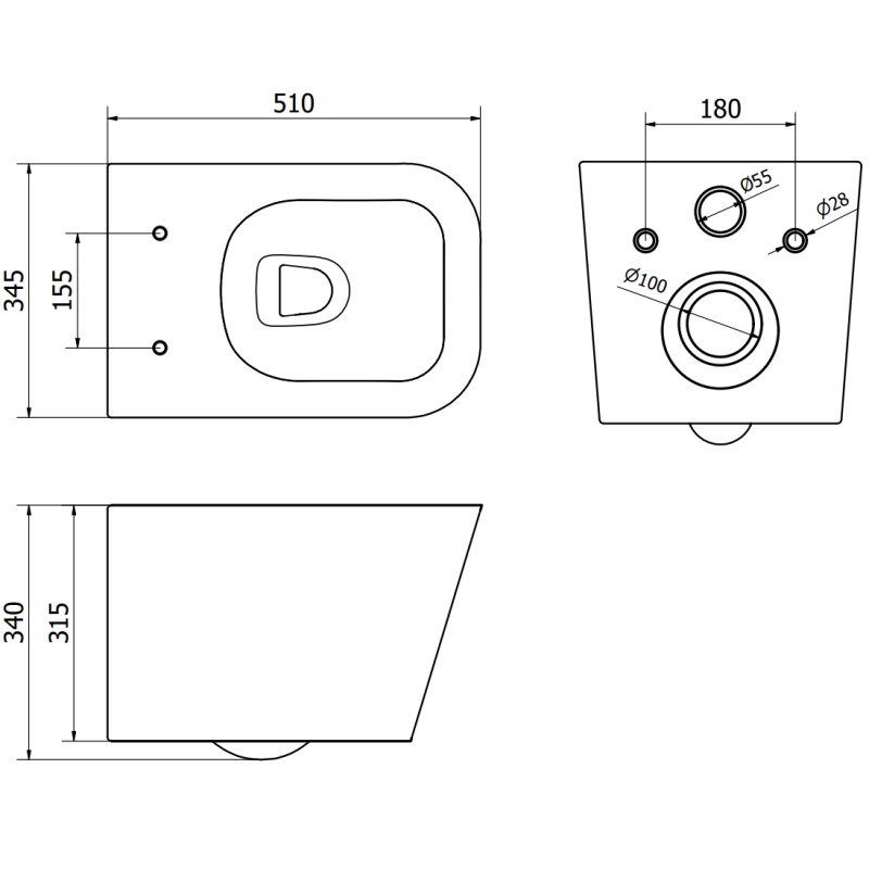 Mexen Teo miska wc Rimless z deską wolnoopadającą slim, duroplast, cappuccino mat - 30854064