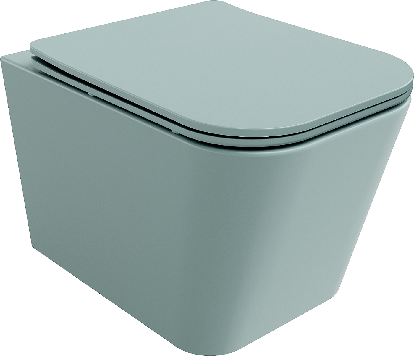 Mexen Teo miska wc Rimless z deską wolnoopadającą slim, duroplast, zielona jasna mat - 30854048