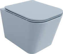 Mexen Teo miska wc Rimless z deską wolnoopadającą slim, duroplast, szara-niebieska mat - 30854069