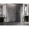 Mexen Lunar T kabina prysznicowa uchylna prawa 100 x 100 cm, transparent, czarna - 834T-100-100-70-00-P