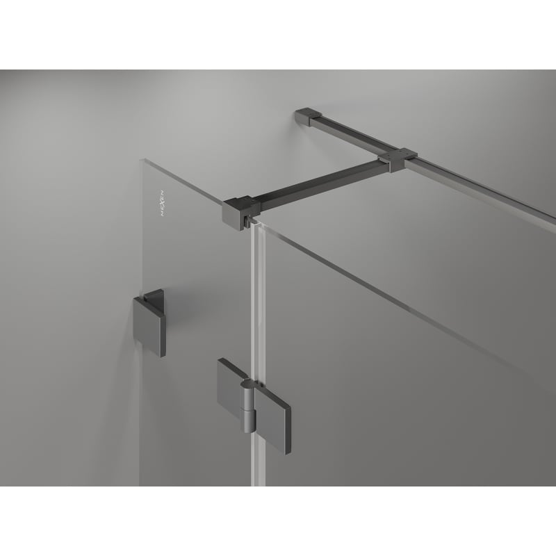 Mexen Lunar T kabina prysznicowa uchylna lewa 80 x 120 cm, transparent, gun metal - 834T-080-120-95-00-L
