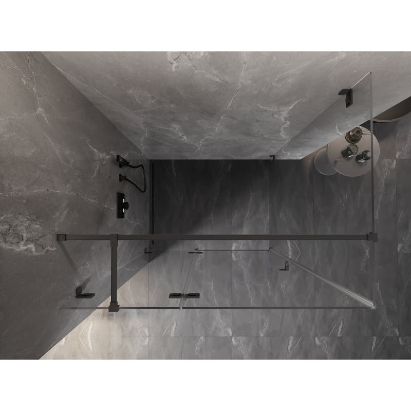 Mexen Lunar T kabina prysznicowa uchylna lewa 90 x 80 cm, transparent, gun metal - 834T-090-080-95-00-L
