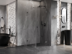 Mexen Lunar T kabina prysznicowa uchylna prawa 70 x 70 cm, transparent, gun metal - 834T-070-070-95-00-P