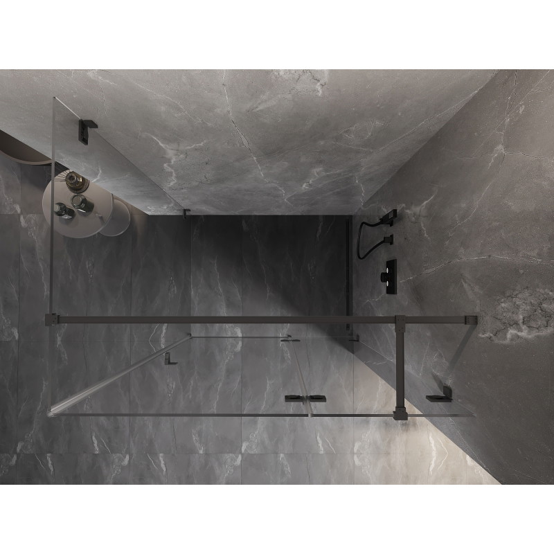 Mexen Lunar T kabina prysznicowa uchylna prawa 80 x 100 cm, transparent, gun metal - 834T-080-100-95-00-P