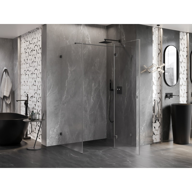 Mexen Lunar T kabina prysznicowa uchylna prawa 85 x 110 cm, transparent, gun metal - 834T-085-110-95-00-P