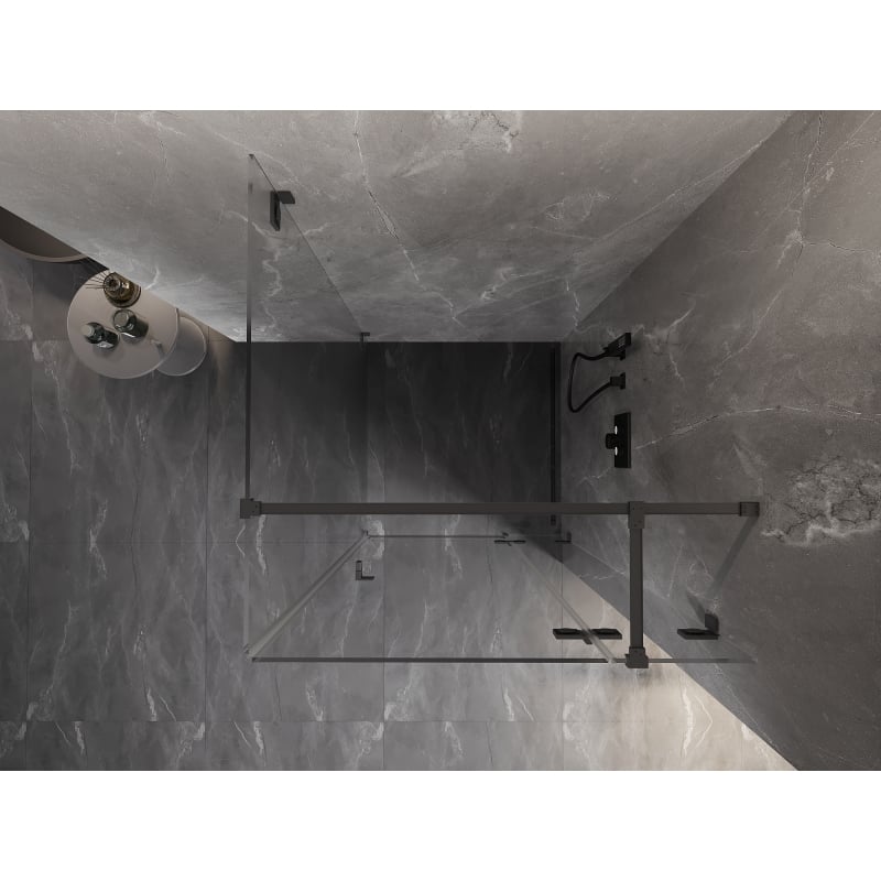 Mexen Lunar T kabina prysznicowa uchylna prawa 90 x 90 cm, transparent, gun metal - 834T-090-090-95-00-P