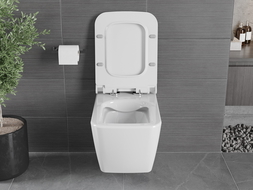 Mexen Vega miska wc Rimless z deską wolnoopadającą slim, duroplast, biała połysk - 30654000