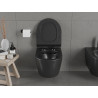 Mexen Carmen miska wc Rimless z deską wolnoopadającą slim, duroplast, czarna mat - 30880185