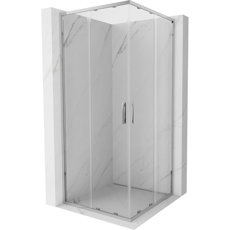 Mexen Exo-S Duo kabina prysznicowa kwadratowa rozsuwana 95 x 95 cm, transparent, chrom - 8111-095-095-01-00