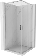 Mexen Exo-S Duo kabina prysznicowa kwadratowa rozsuwana 95 x 95 cm, transparent, chrom - 8111-095-095-01-00