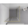 Mexen Exo-S Duo kabina prysznicowa kwadratowa rozsuwana 85 x 85 cm, transparent, złota - 8111-085-085-50-00