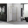 Mexen Exo-S Duo kabina prysznicowa kwadratowa rozsuwana 95 x 95 cm, transparent, złota - 8111-095-095-50-00