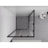 Mexen Exo-S Duo kabina prysznicowa kwadratowa rozsuwana 85 x 85 cm, transparent, czarna - 8111-085-085-70-00