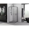 Mexen Exo-S Duo kabina prysznicowa kwadratowa rozsuwana 95 x 95 cm, transparent, czarna - 8111-095-095-70-00