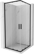 Mexen Exo-S Duo kabina prysznicowa kwadratowa rozsuwana 95 x 95 cm, transparent, czarna - 8111-095-095-70-00