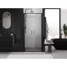 Mexen Exo drzwi prysznicowe podwójne uchylne 120 cm, transparent, czarne - 814-120-000-70-00
