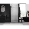 Mexen Exo drzwi prysznicowe podwójne uchylne 120 cm, transparent, czarne - 814-120-000-70-00