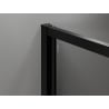Mexen Exo drzwi prysznicowe podwójne uchylne 120 cm, transparent, czarne - 814-120-000-70-00