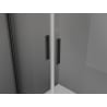 Mexen Exo drzwi prysznicowe podwójne uchylne 120 cm, transparent, czarne - 814-120-000-70-00