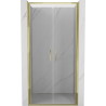 Mexen Exo-B Duo drzwi prysznicowe podwójne uchylne 120 cm, transparent, złote - 814-120-000-50-00