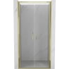 Mexen Exo drzwi prysznicowe podwójne uchylne 120 cm, transparent, złote - 814-120-000-50-00