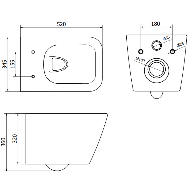 Mexen Cube miska wc Rimless z deską wolnoopadającą slim, duroplast, biała połysk - 30924000