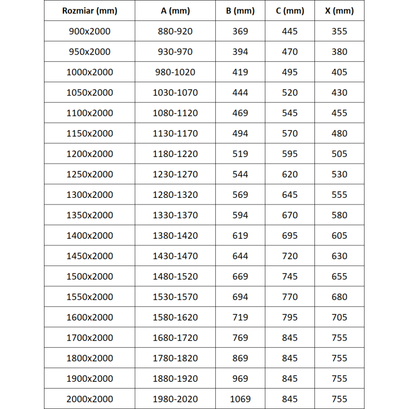Mexen Exo drzwi prysznicowe rozsuwane 90 cm, transparent, czarne - 8151-090-000-70-00