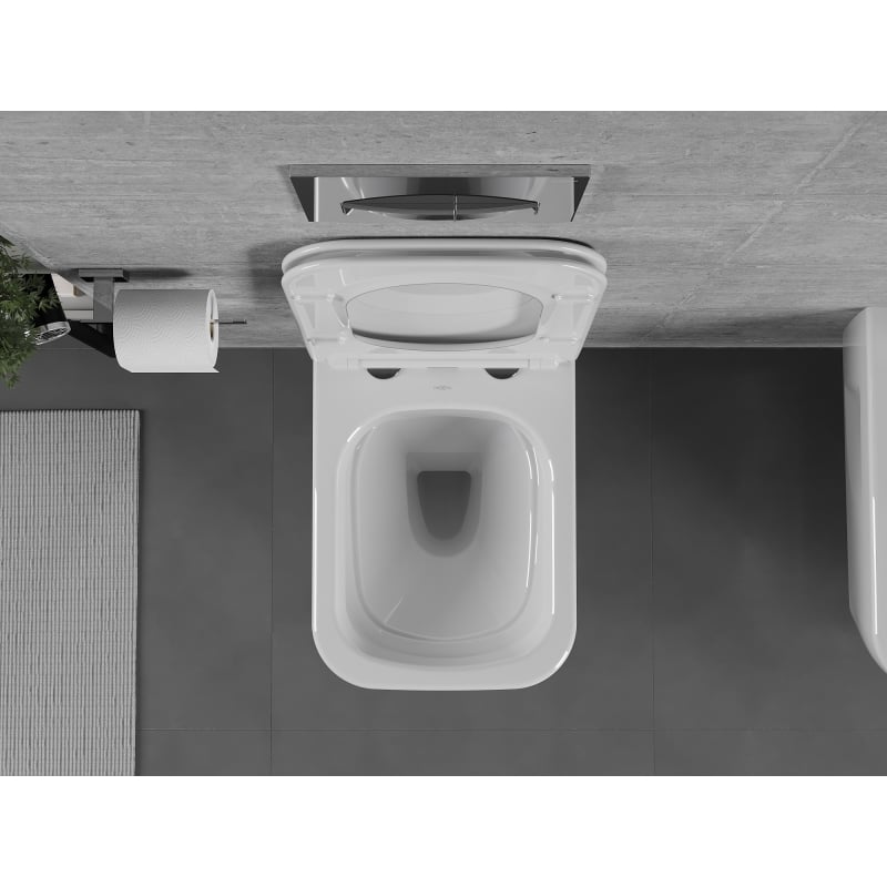 Mexen Margo miska wc Rimless z deską wolnoopadającą slim, duroplast, biała połysk - 30420900
