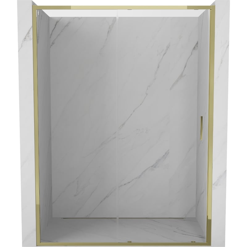 Mexen Exo-S drzwi prysznicowe rozsuwane 190 cm, transparent, złote - 8151-190-000-50-00