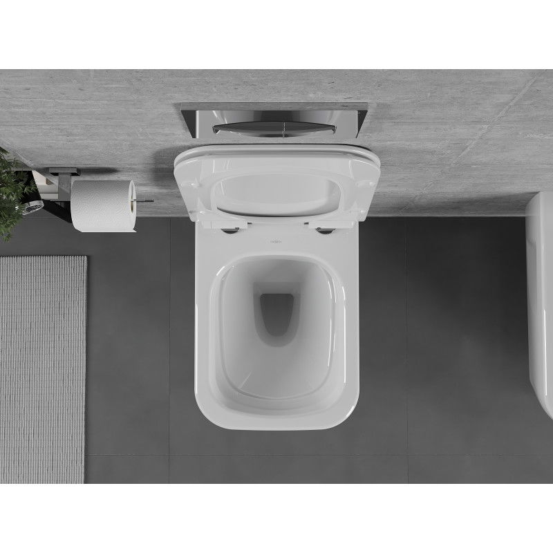 Mexen Margo miska wc Rimless z deską wolnoopadającą slim, duroplast, biała połysk - 30420800