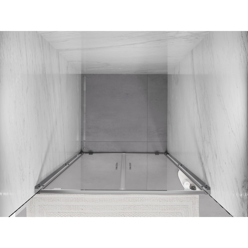 Mexen Exo drzwi prysznicowe podwójne uchylne 110 cm, transparent, chrom - 8182-110-000-01-00