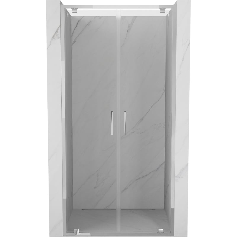 Mexen Exo drzwi prysznicowe podwójne uchylne 110 cm, transparent, chrom - 8182-110-000-01-00