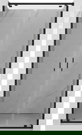 Mexen Exo drzwi prysznicowe podwójne uchylne 120 cm, transparent, czarne - 8182-120-000-70-00