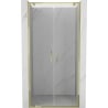 Mexen Exo drzwi prysznicowe podwójne uchylne 110 cm, transparent, złote - 8182-110-000-50-00