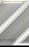Mexen Exo drzwi prysznicowe podwójne uchylne 120 cm, transparent, złote - 8182-120-000-50-00