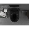 Mexen Lena miska wc Rimless z deską wolnoopadającą slim, duroplast, czarna mat/złota wzór kratka - 30224079