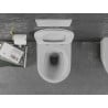 Mexen Lena miska wc Rimless z deską wolnoopadającą slim, duroplast, biała/złota wzór kratka - 30224009