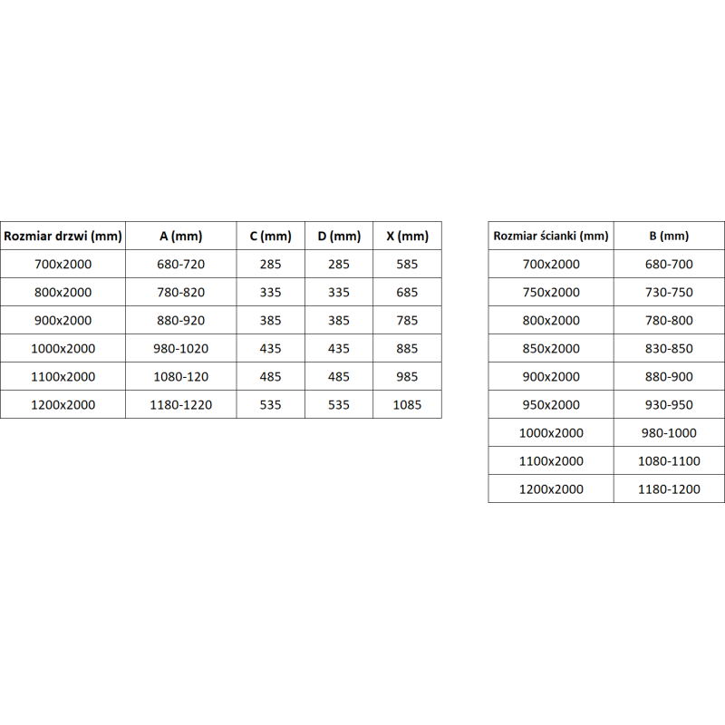Mexen Exo kabina prysznicowa uchylna 80 x 110 cm, transparent, chrom - 814-080-110-01-00