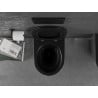 Mexen Lena miska wc Rimless z deską wolnoopadającą slim, duroplast, czarna mat/srebrna wzór łuski - 30224072