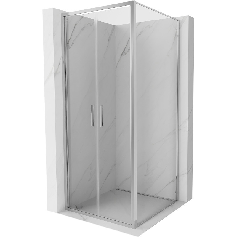 Mexen Exo-B Duo kabina prysznicowa uchylna 110 x 110 cm, transparent, chrom - 814-110-110-01-00