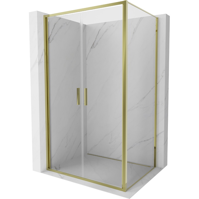 Mexen Exo kabina prysznicowa uchylna 110 x 70 cm, transparent, złota - 814-110-070-50-00