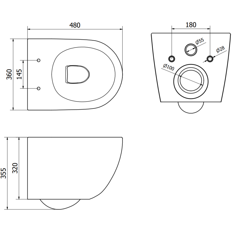 Mexen Lena miska wc Rimless z deską wolnoopadającą slim, duroplast, czarna mat/złota linia - 30224075