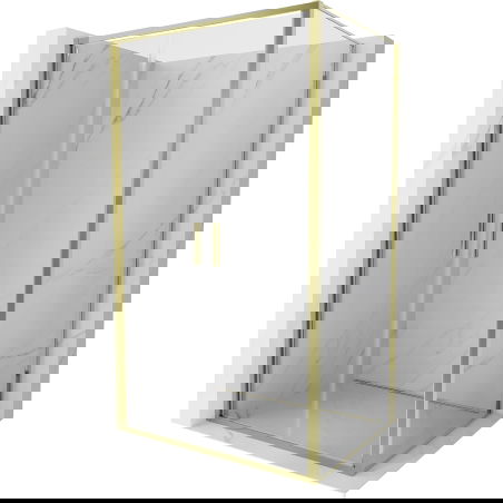 Mexen Exo kabina prysznicowa uchylna 120 x 80 cm, transparent, złota - 814-120-080-50-00