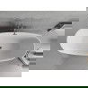 Mexen Luvo Slim wanna wolnostojąca 170 x 75 cm, biała, przelew gun gray szczotkowany - 52801707500-66