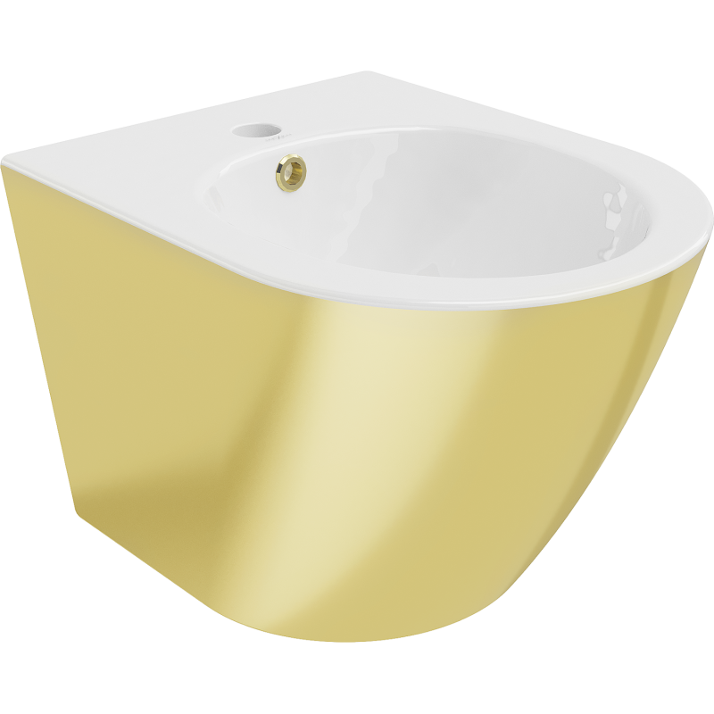 Mexen Lena bidet wiszący, biały/złoty - 35224806